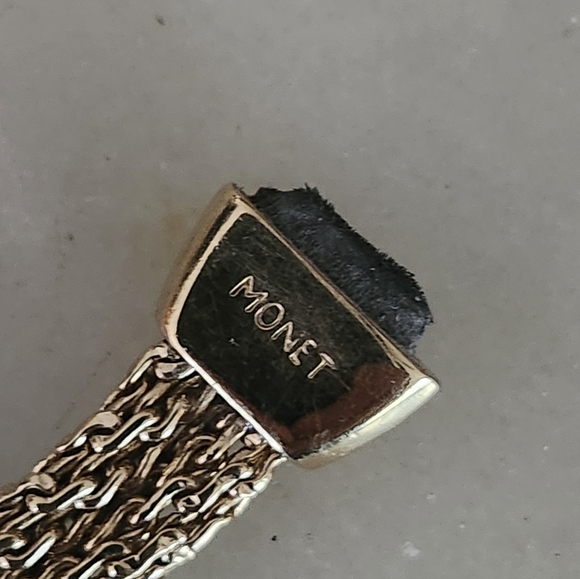 Monet Gold Toned  Woven Magnetic Close Bracelet - Picture 3 of 10